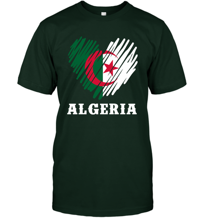 Algeria Flag Shirt T-Shirt T-Shirt Forest Green