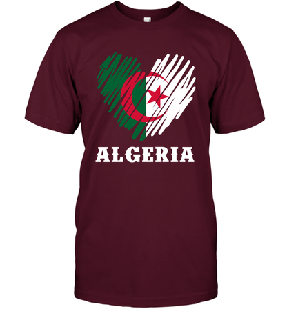 Algeria Flag Shirt T-Shirt T-Shirt Maroon