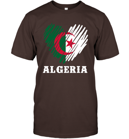 Algeria Flag Shirt T-Shirt T-Shirt Dark Chocolate