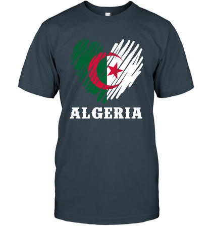 Algeria Flag Shirt T-Shirt T-Shirt Charcoal