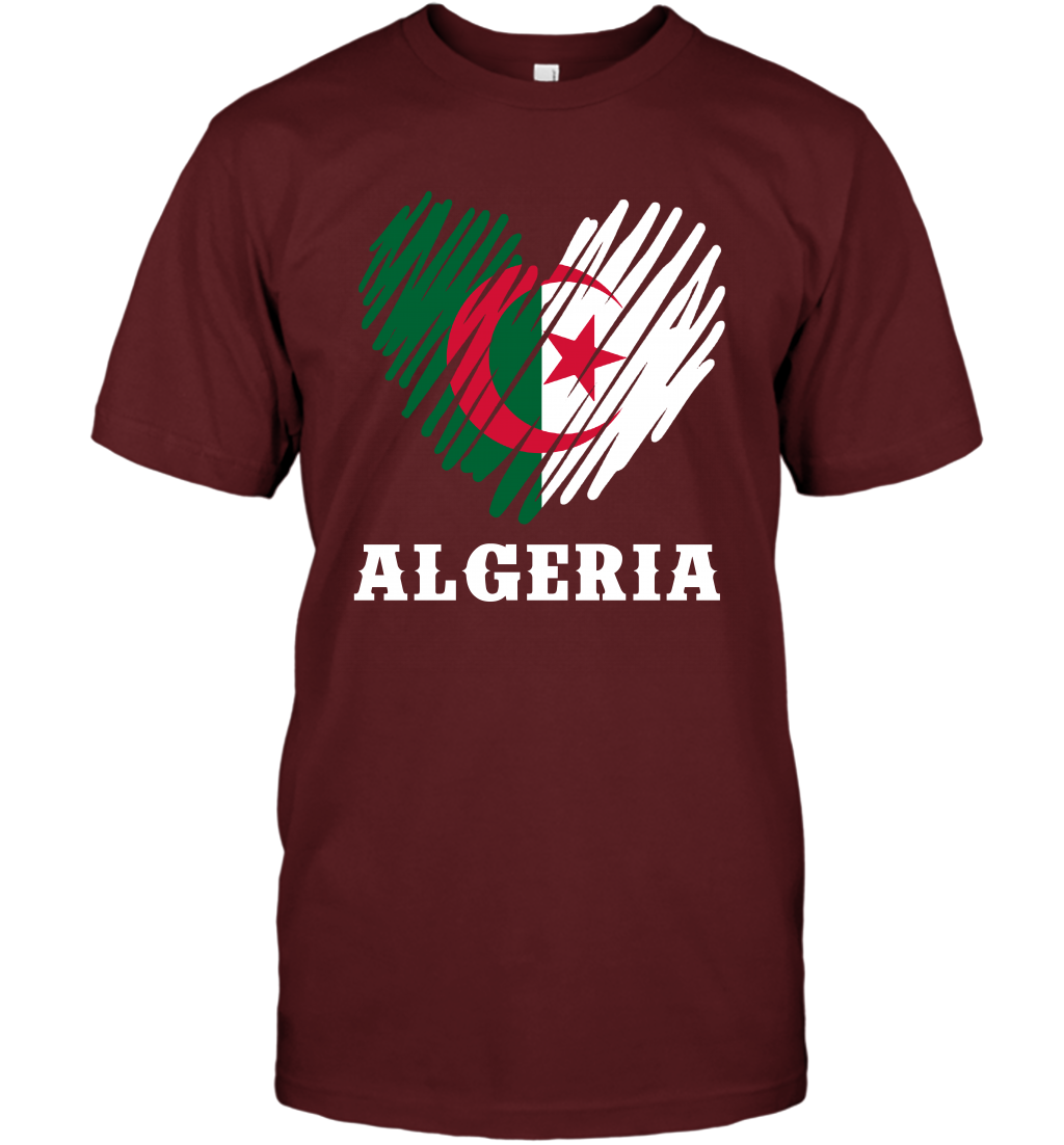 Algeria Flag Shirt T-Shirt T-Shirt Cardinal