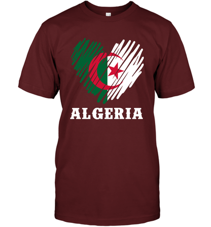 Algeria Flag Shirt T-Shirt T-Shirt Cardinal