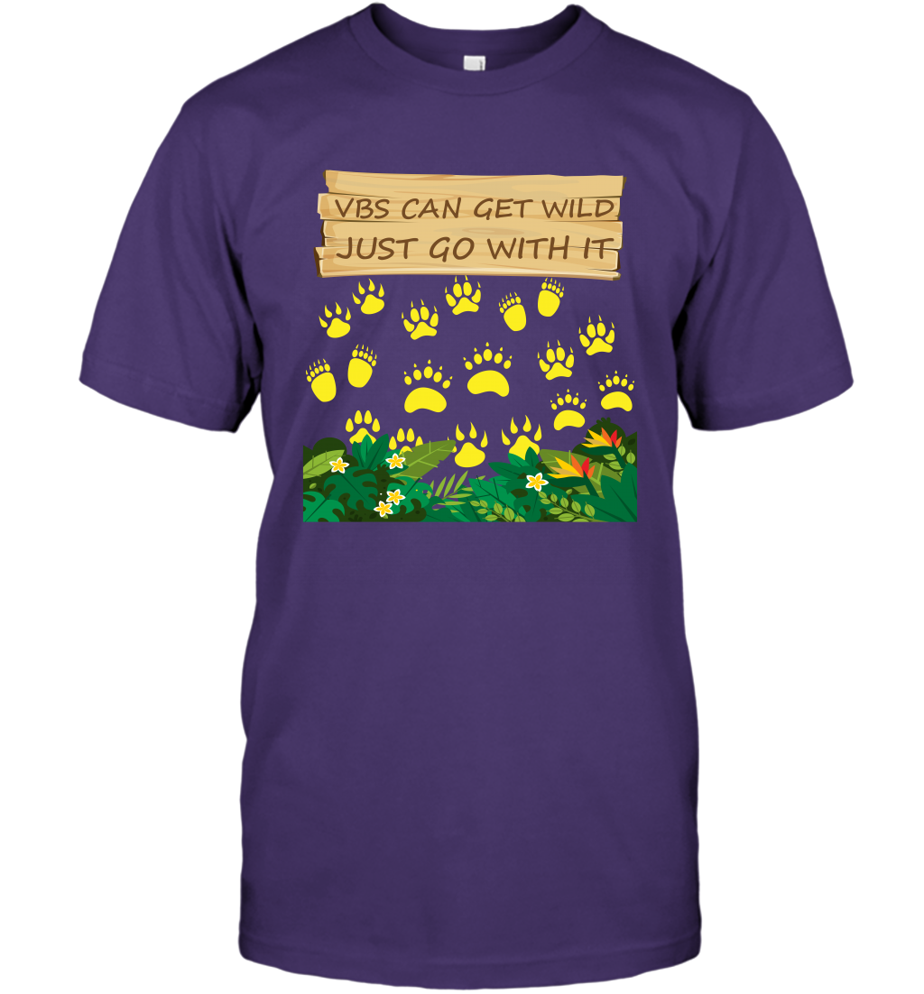 Vbs Can Get Wild Just Go With It Vacation Bible School Shirt T-Shirt T-Shirt Purple