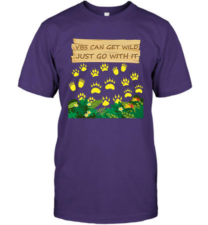 Vbs Can Get Wild Just Go With It Vacation Bible School Shirt T-Shirt T-Shirt Purple