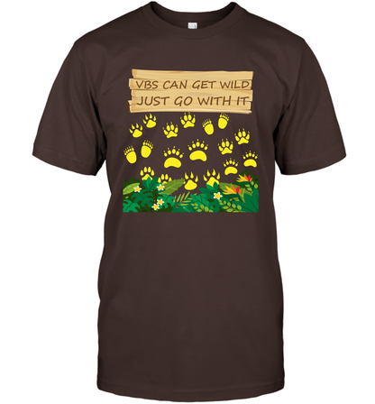 Vbs Can Get Wild Just Go With It Vacation Bible School Shirt T-Shirt T-Shirt Dark Chocolate