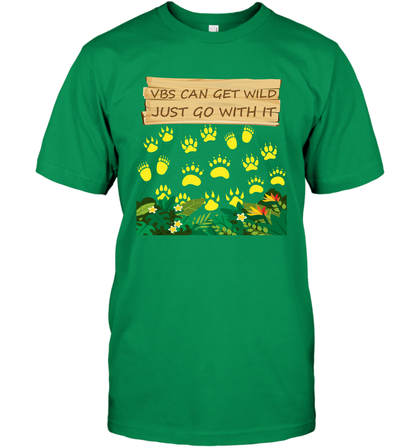 Vbs Can Get Wild Just Go With It Vacation Bible School Shirt T-Shirt T-Shirt Irish Green