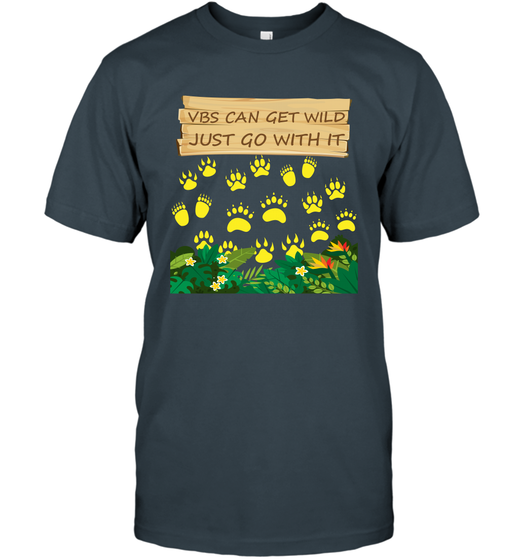Vbs Can Get Wild Just Go With It Vacation Bible School Shirt T-Shirt T-Shirt Charcoal