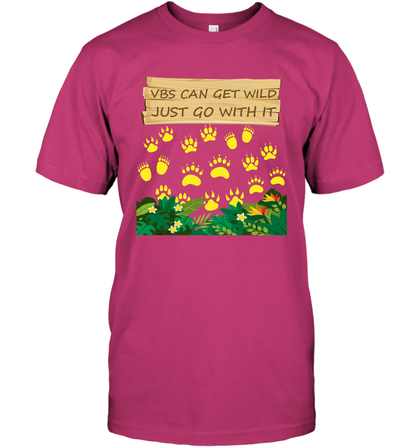 Vbs Can Get Wild Just Go With It Vacation Bible School Shirt T-Shirt T-Shirt Heliconia
