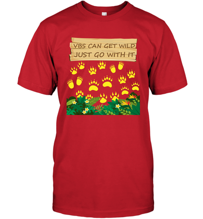 Vbs Can Get Wild Just Go With It Vacation Bible School Shirt T-Shirt T-Shirt Red