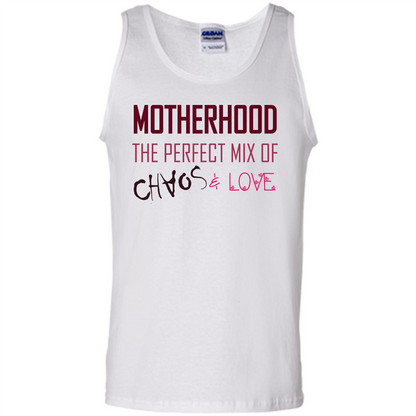Motherhood T-shirt The Perfect Mix Of Chaos And Love White