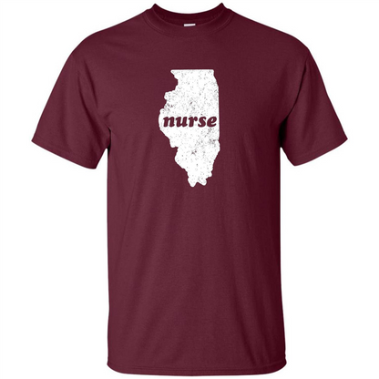 Nursing T-shirt Nurse Graduation Illinois T-shirt Maroon