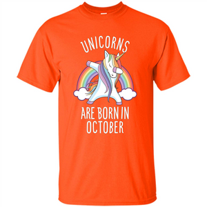 October Birthday T-shirt Unicorns Are Born In October Dabbing