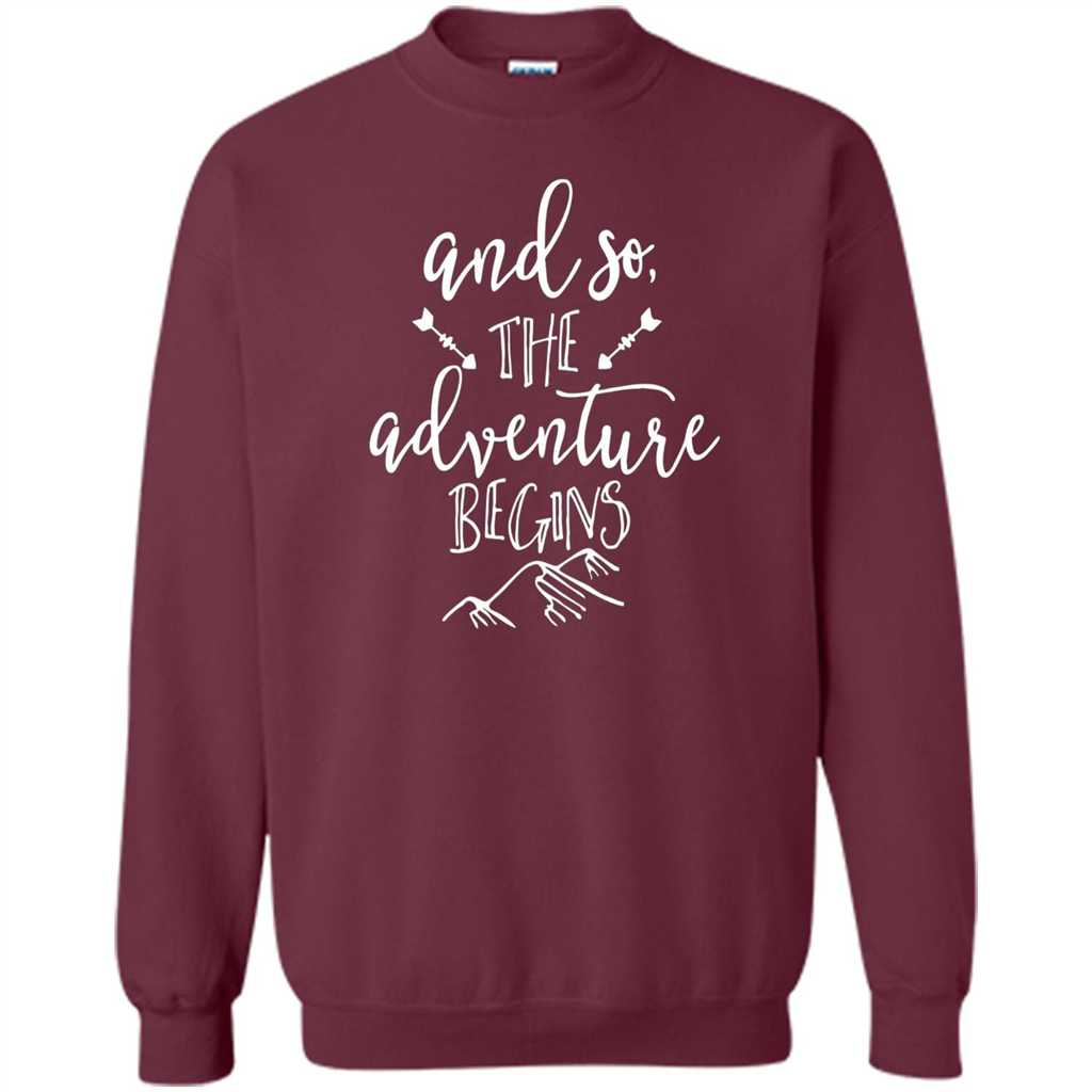 And So the Adventure Begins T-shirt Maroon