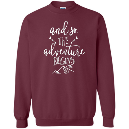 And So the Adventure Begins T-shirt Maroon