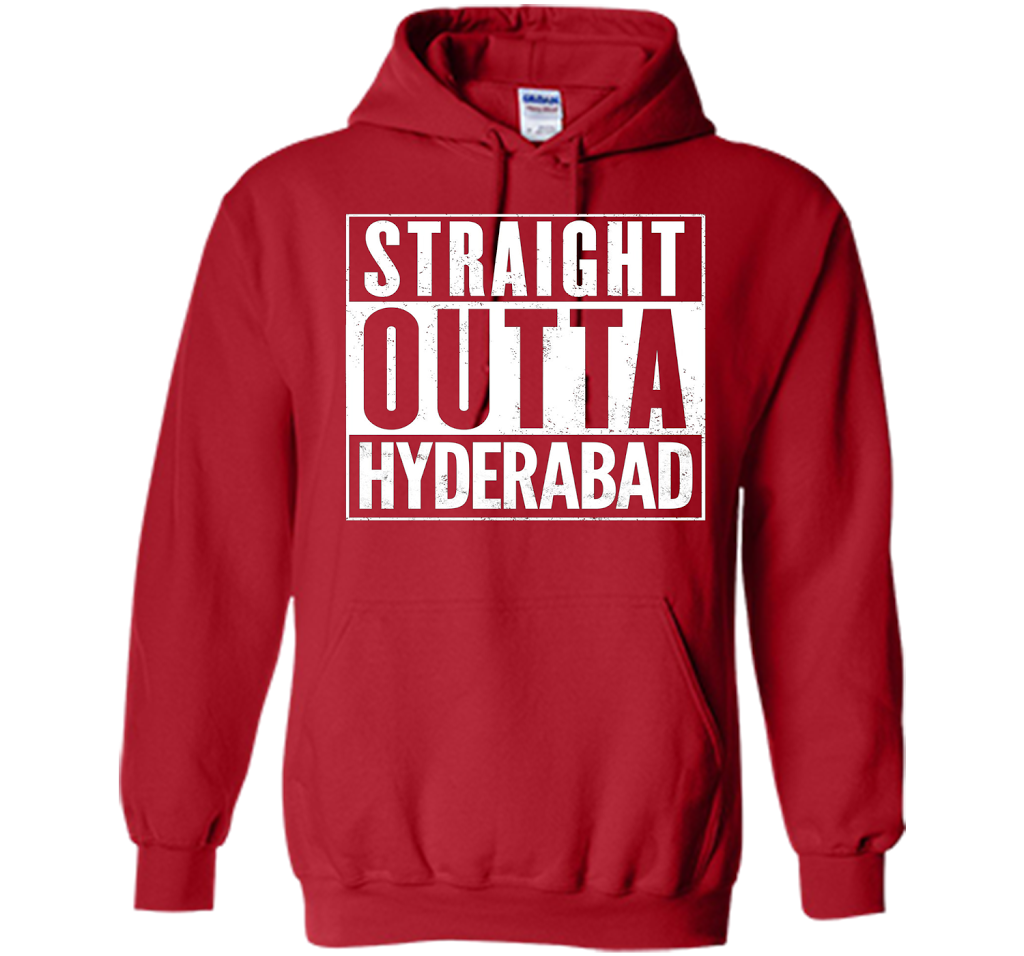 Straight Outta HYDERABAD T-Shirt cool shirt Red
