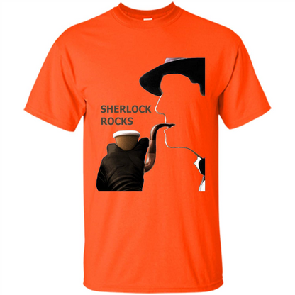 Sherlock Rocks T-shirt Orange