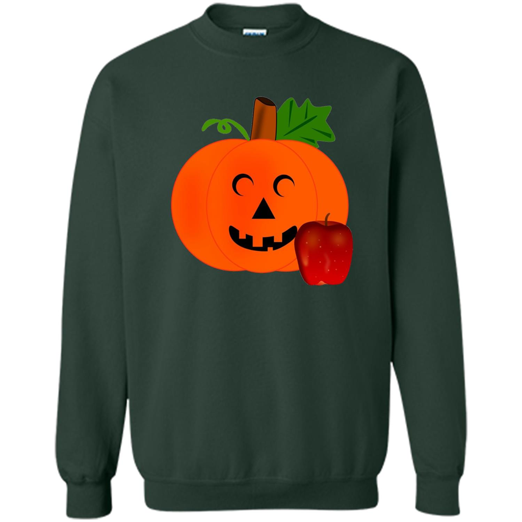 Cute Teacher Pumpkin Apple Halloween Costume T-shirt Forest Green