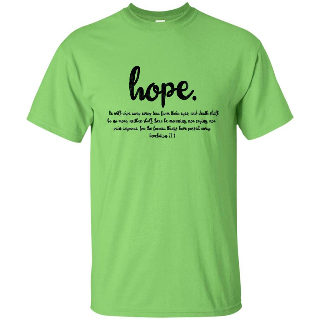Hope Inspiration Tshirt With Bible Quote Lime