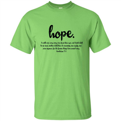 Hope Inspiration Tshirt With Bible Quote Lime