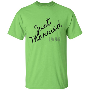 Just Married Honeymoon September 30 2017 Wedding T-Shirt