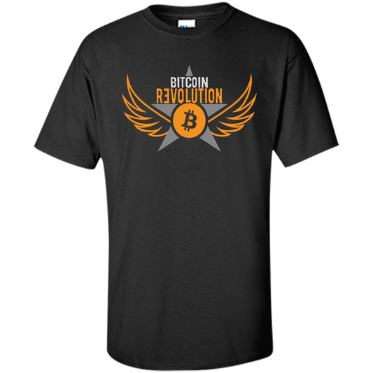 Bitcoin T-shirt Cool Cryptocurrency Revolution BTC Logo T-shirt Black