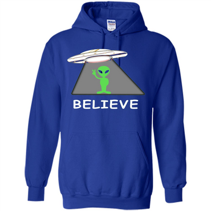 I Believe Alien T-shirt New Cool UFO T-shirt Royal