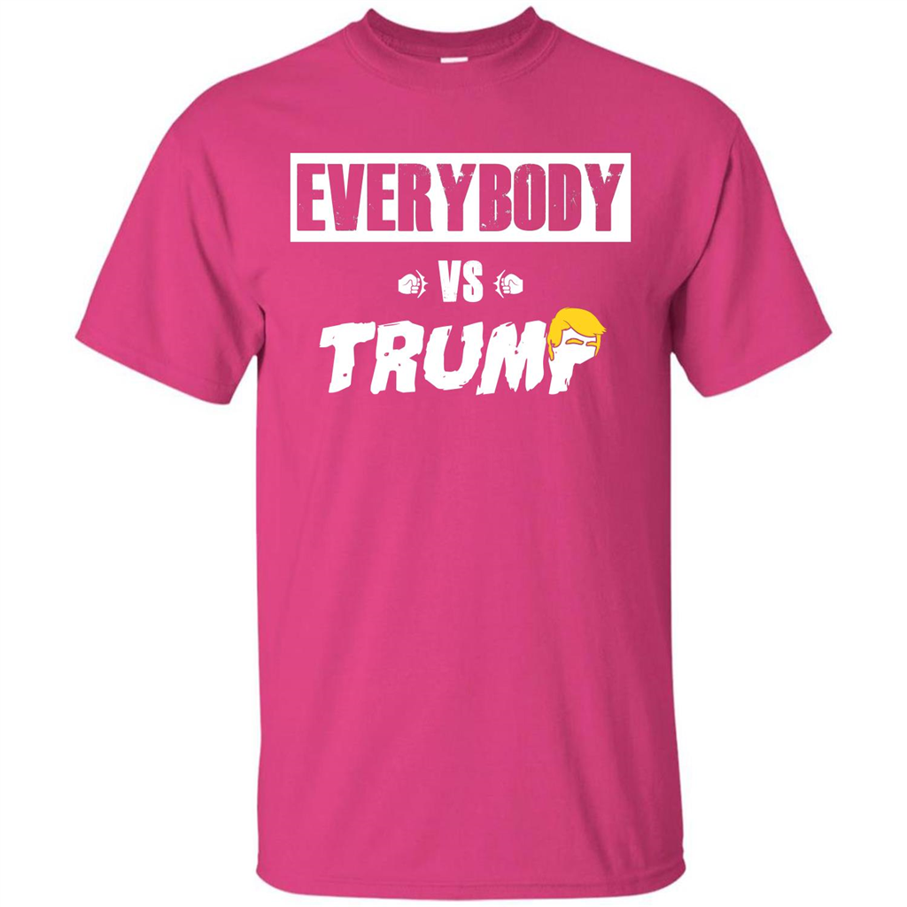 Funny American T-shirt Everybody Vs Trump Heliconia