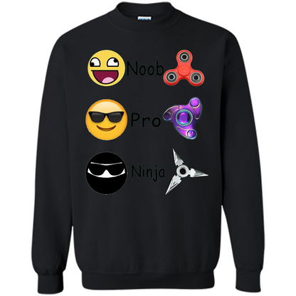 Fidget Spinner Emoji Classification Gamer Guide T-shirt Black