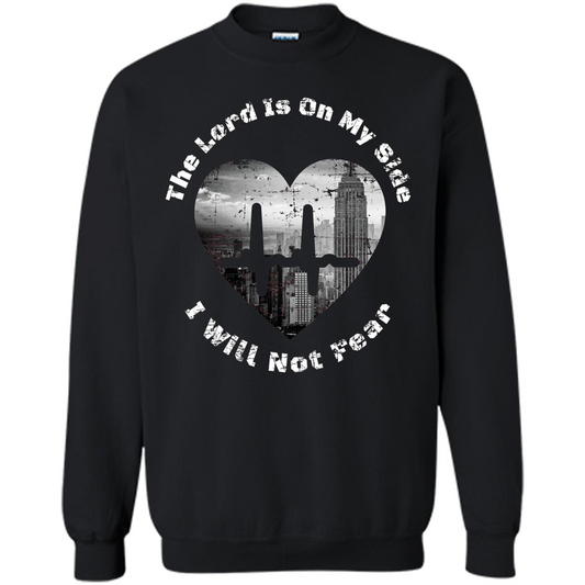 Faith Inspired T-shirt The Lord Is On My Side I Will Not Fear Black