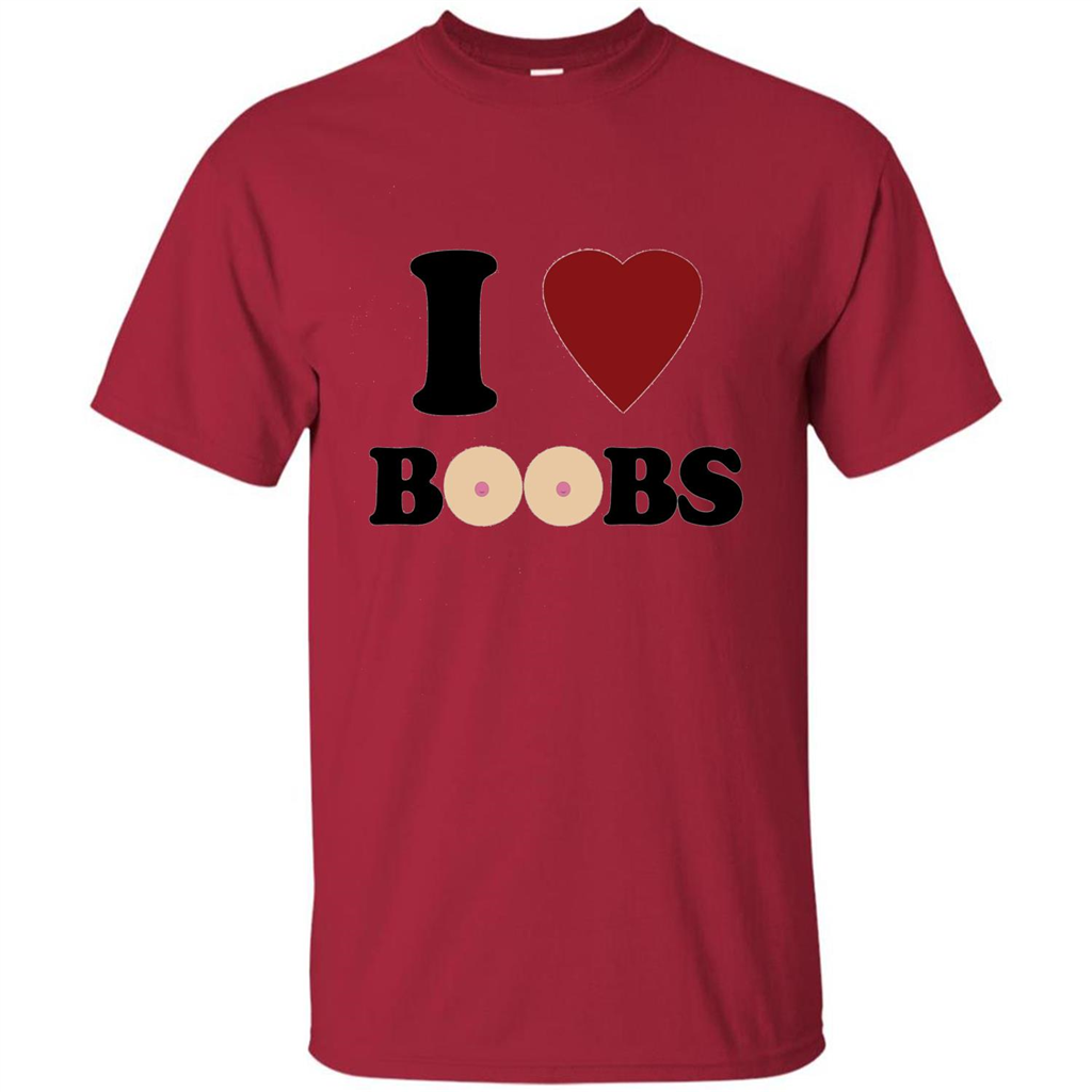I Love Boobs T-shirt Cardinal