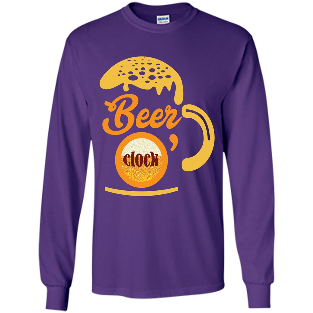 Beer T-shirt Beer O’clock Purple