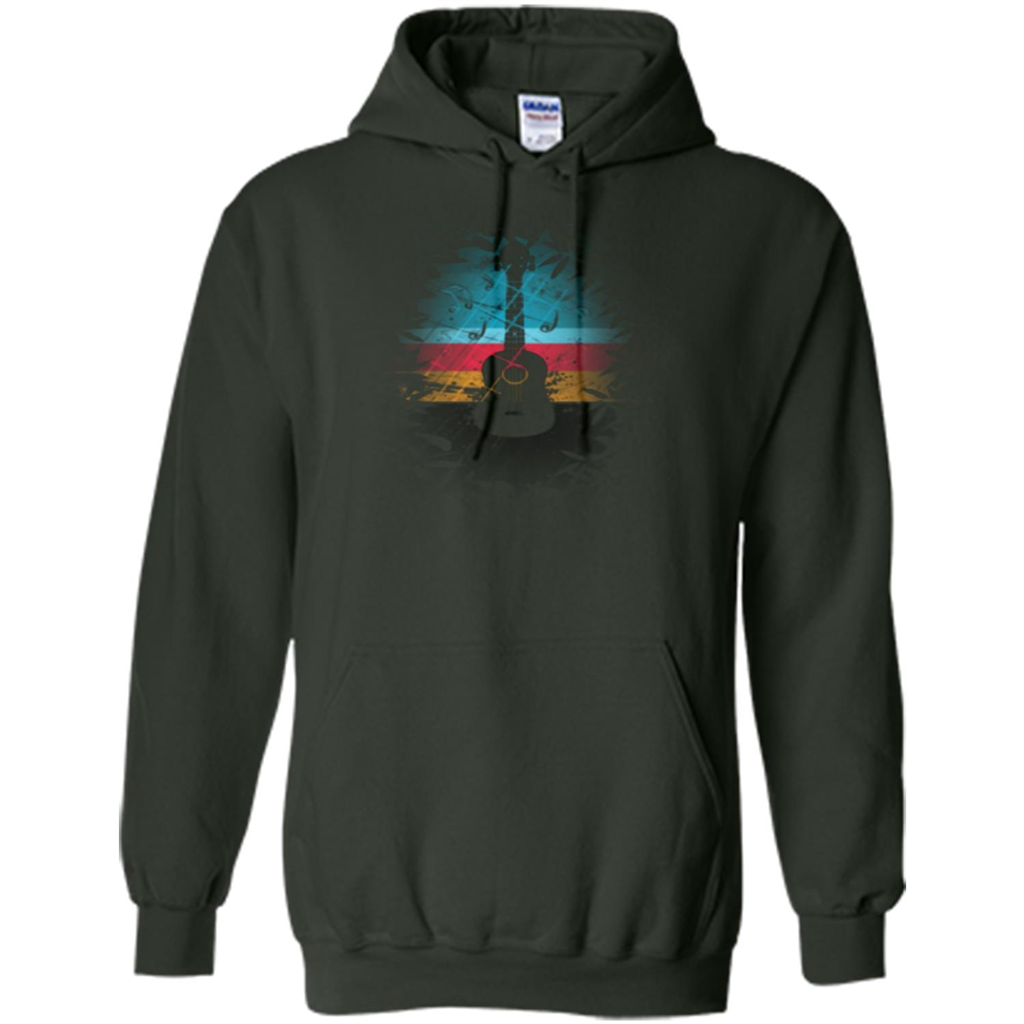 Guitar Vintage Sunset Uke And Instruments T-shirt Forest Green