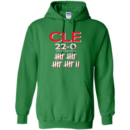 Baseball T-shirt Historic Win Streak 22-0 T-Shirt Irish Green