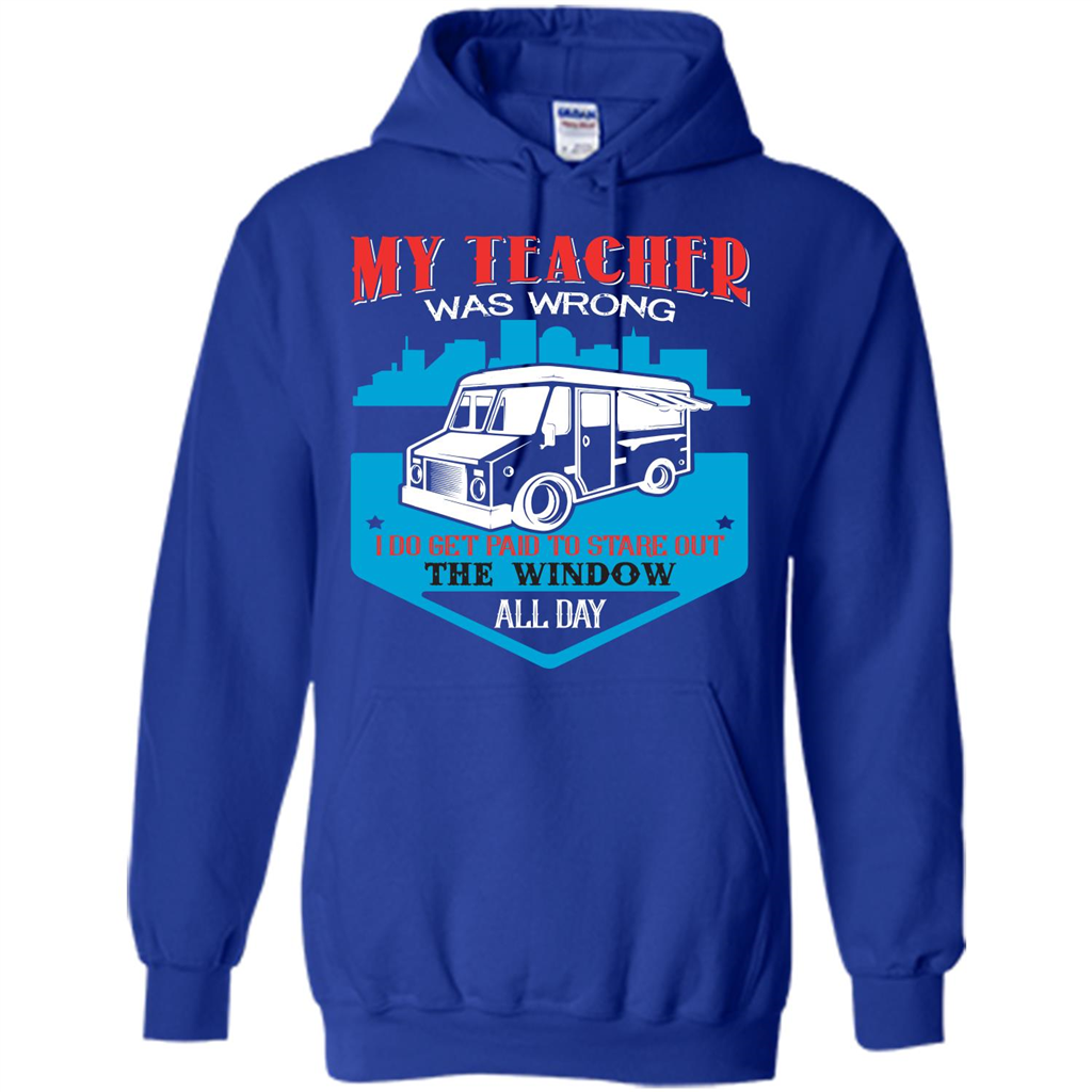 Ice Cream Car T-shirt I Do Get Paid To Stare Out The Window All Day Royal