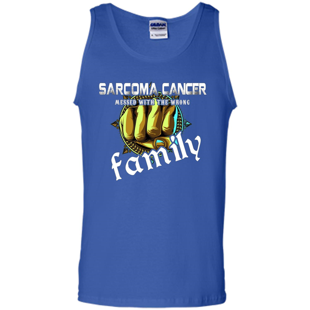 Sarcoma Cancer Messed With The Wrong Family T-shirt Royal