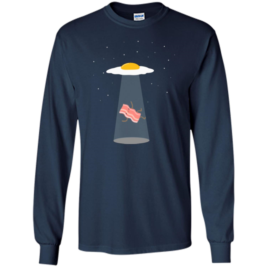 Cute Funny Bacon And Eggs UFO Navy