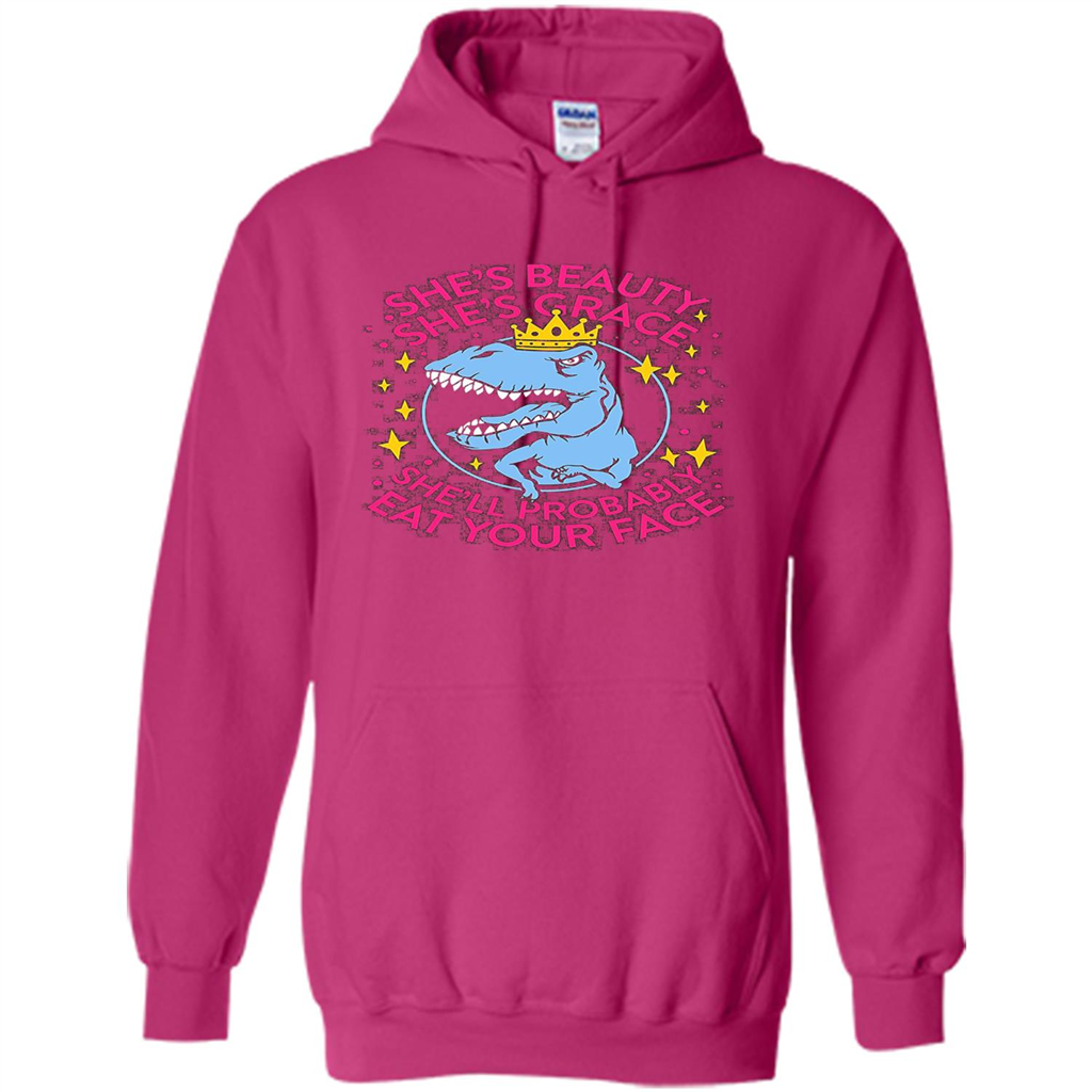 Saurus T-shirt She's Beauty She's Grace She'll Probably Eat Your Face Heliconia