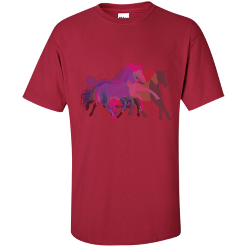 Beautiful Shadow Horses T-shirt Cardinal