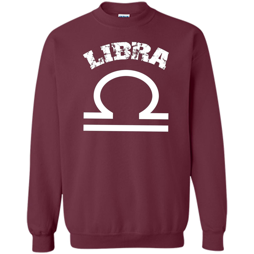 Libra T-shirt Libra Symbol Zodiac October Birthday T-shirt Maroon