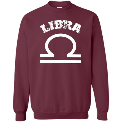 Libra T-shirt Libra Symbol Zodiac October Birthday T-shirt Maroon