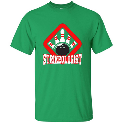 Strikeologist Bowling T-shirt For Bowling Lover Irish Green
