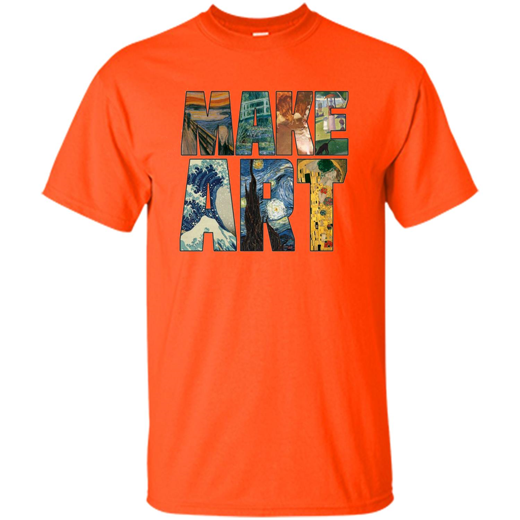 Make Art T-shirt Cool Painting T-shirt Orange
