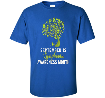 Lymphoma Cancer Awareness T-shirt September Is Lymphoma Awareness Month Royal
