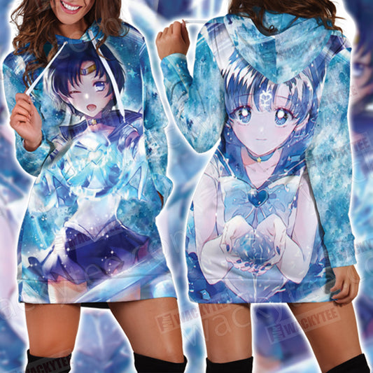 Sailor Moon Sailor Mercury 3D Hoodie Dress