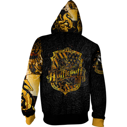 Hufflepuff House Harry Potter Zip Up Hoodie