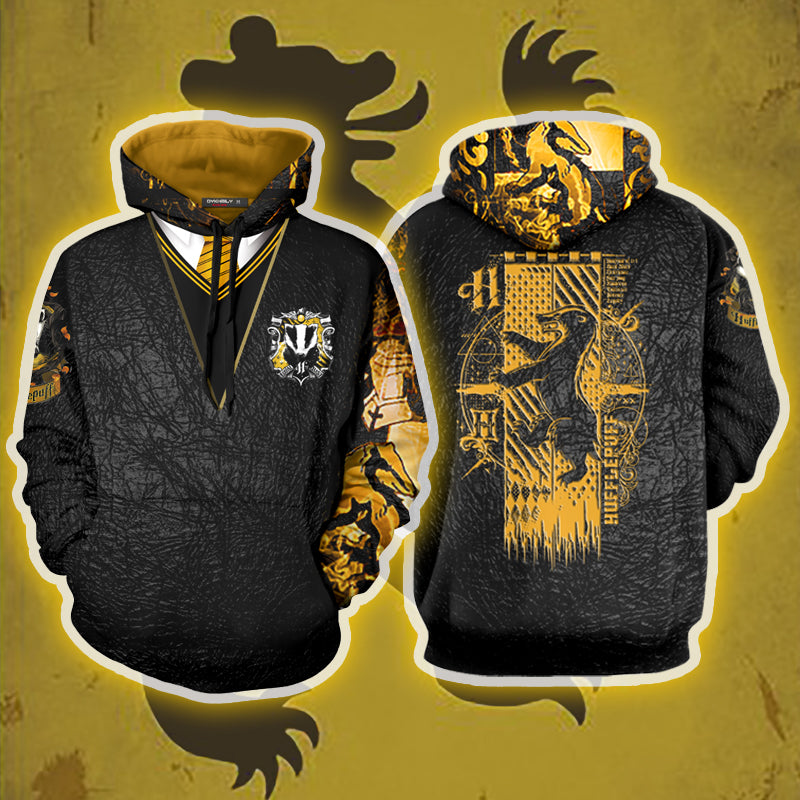 The Hufflepuff Badger Harry Potter 3D Hoodie