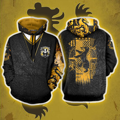 The Hufflepuff Badger Harry Potter 3D Hoodie