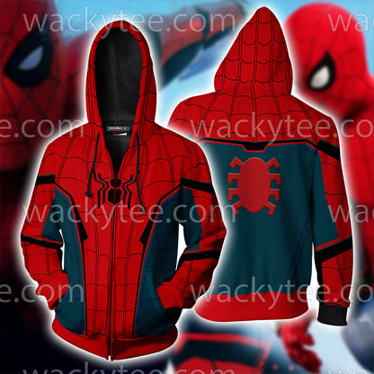 Spider-Man: Far From Home 2019 Cosplay Zip Up Hoodie Jacket 4XL