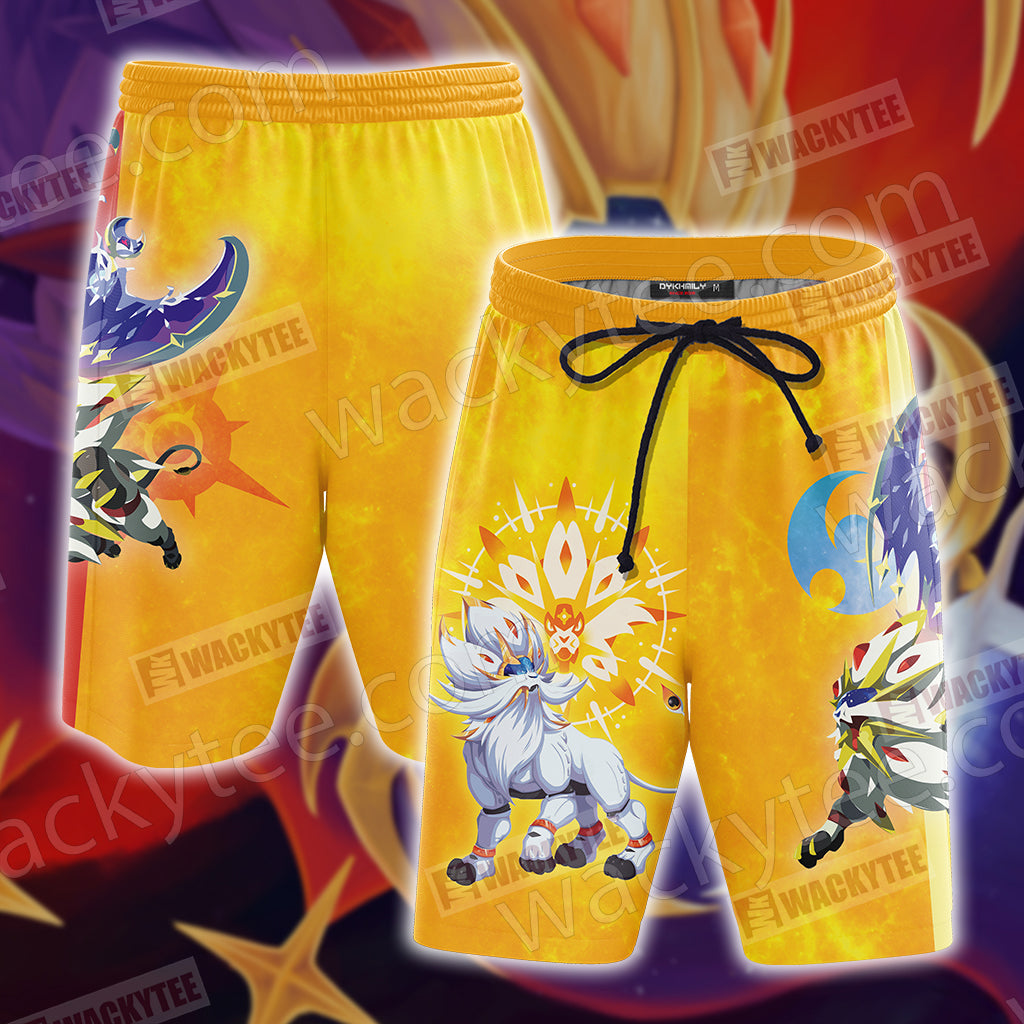 Pokemon Solgaleo Unisex 3D Beach Shorts