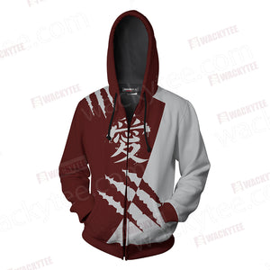 Naruto - Gaara New Look Unisex 3D Zip Up Hoodie Jacket